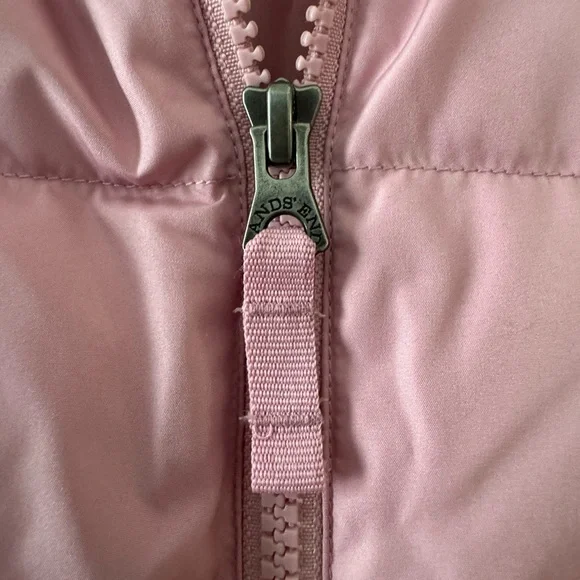 Lands' End Light Pink Zip Up Puffer Vest Size Medium 10-12 - Picture 6 of 6